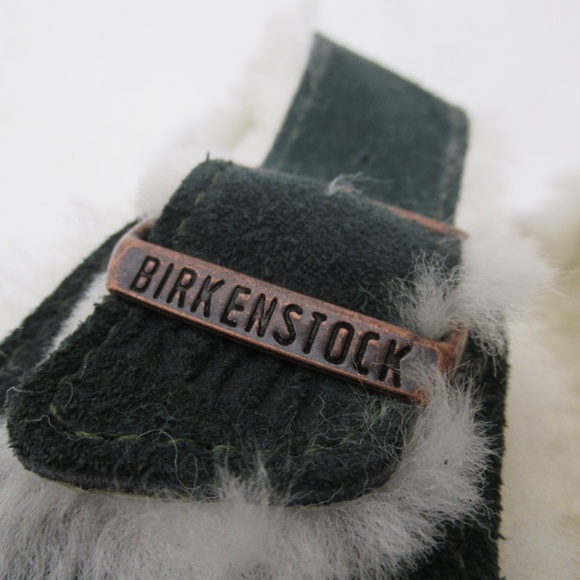 Birkenstock Men's Arizona Shearling Suede Leather Sandals Mountain View Green 10 - Picture 4 of 12